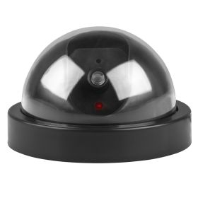 Fake Security Camera Dome Dummy Camera w/ Realistic Looking Flash LED Lights Simulated Surveillance Security for Home Shop Factory