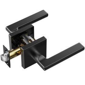 Passage Door Handle 1 Pack Matte Black Door Lever Interior Reversible Lever