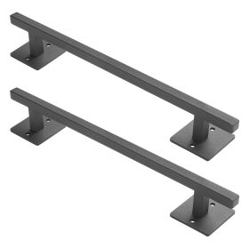4Pcs Barn Door Handles 12.6 in Rustic Heavy Duty Carbon Steel Garden Gate Pulls