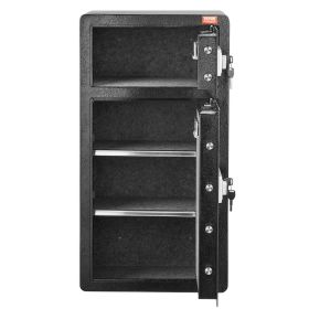 VEVOR Double Door 7.2 cu.ft Safe Box with Key Lock Password Cabinet Black,organize cash, passports, jewelry, gold, watches and documents
