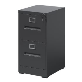 2 Drawer File Cabinet with Lock Metal Vertical File Cabinet Office Home, A4 Legal/Letter Size Narrow File Cabinet Locked,Assembly Required