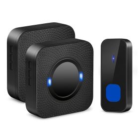 Wireless Doorbells Bells IP55 Waterproof 984ft Cordless Doorbell Chimes 55 Chimes W/ 2 Plug Receivers for Office Apartment House (Option: 2Reciever_US)
